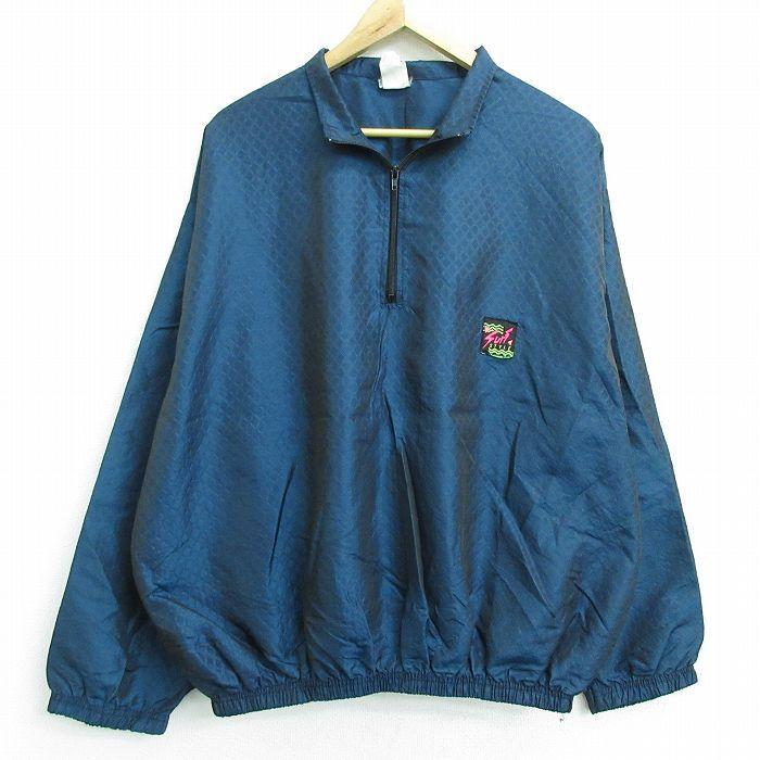 Xl 古着 サーフスタイル Surfstyle 長袖 ハーフジップ ナイロン ジャケット メンズ 90s 大きいサイズ 紺 ネイビー 21sep10 中古 アウター ウインドブレーカー Ouny 古着屋rushout 通販 Yahoo ショッピング