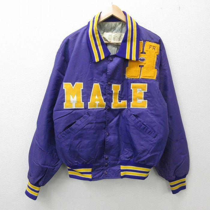 L 古着 デロング 長袖 ナイロン ジャケット スタジャン メンズ 80s Male 紫 パープル 内側キルティング 22mar03 中古 アウター ウインドブ Ouny2134 古着屋rushout 通販 Yahoo ショッピング