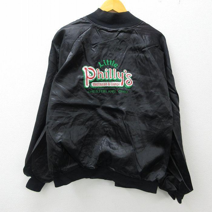 正規逆輸入品 古着 LRG リブレザージャケット XL ブラック ミリタリー