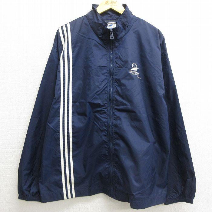 XL/古着 アディダス adidas 長袖 ナイロン ジャケット メンズ 90s ロゴ 