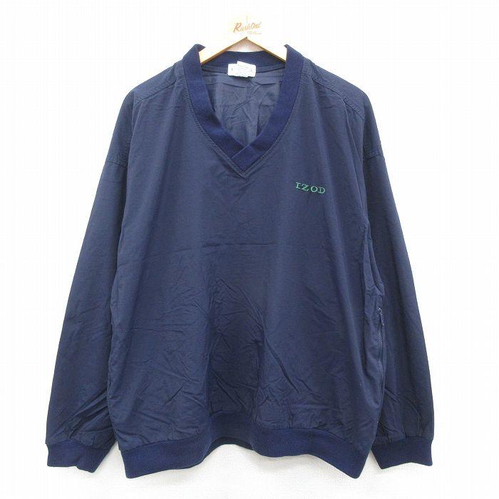 20%OFF】XL/古着 IZOD 長袖 ナイロン トップス メンズ 00s ワン 