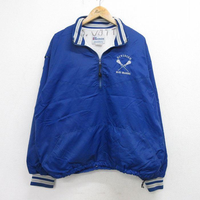 XL/古着 長袖 ハーフジップ ナイロン ジャケット メンズ 90s XL/古着 長袖 ハーフジップ ナイロン ジャケット メンズ 90s