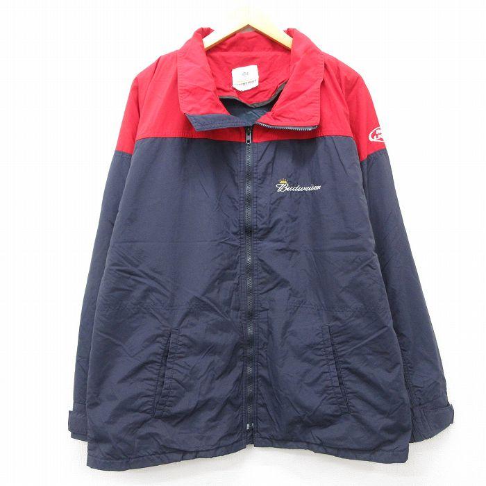 L/古着 長袖 ナイロン ジャケット メンズ 90s バドワイザー L/古着 長袖 ナイロン ジャケット メンズ 90s バドワイザー