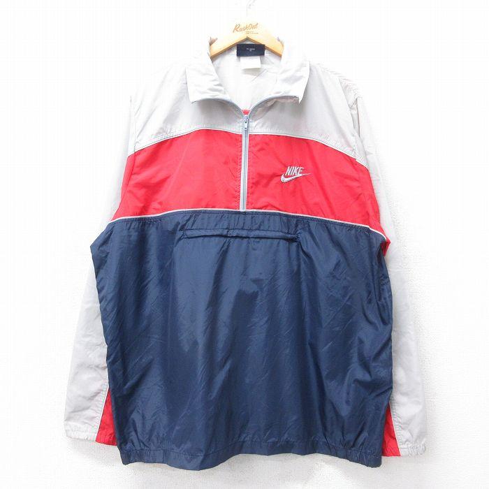 NIKE（ナイキ） L/古着 長袖 ハーフジップ ナイロン ジャケット メンズ