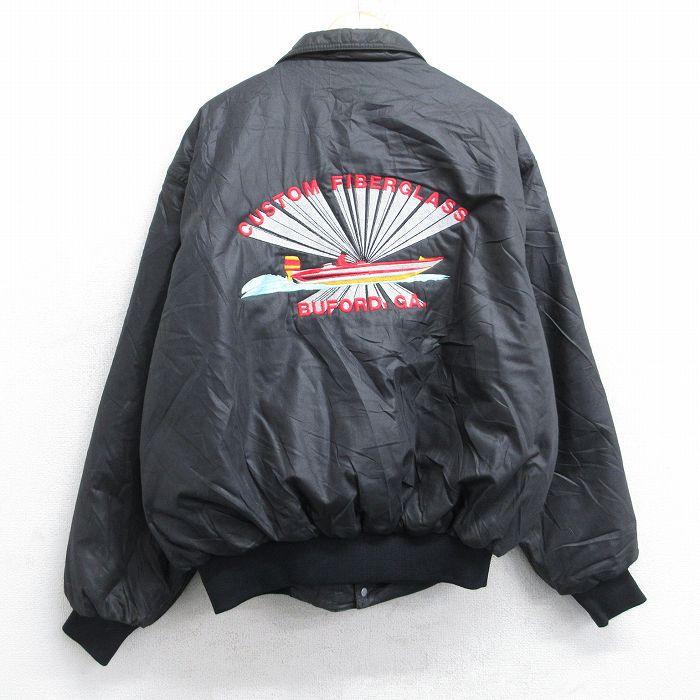 L/古着 Dunbrooke 長袖 ナイロン ジャケット メンズ 80s CUSTOM