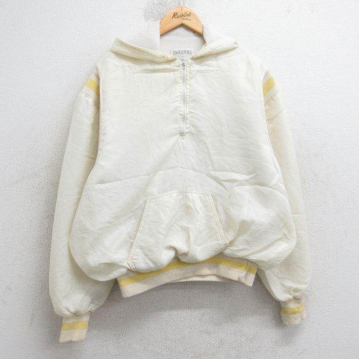 L/古着 デロング 長袖 ハーフジップ ナイロン ジャケット アノラック 