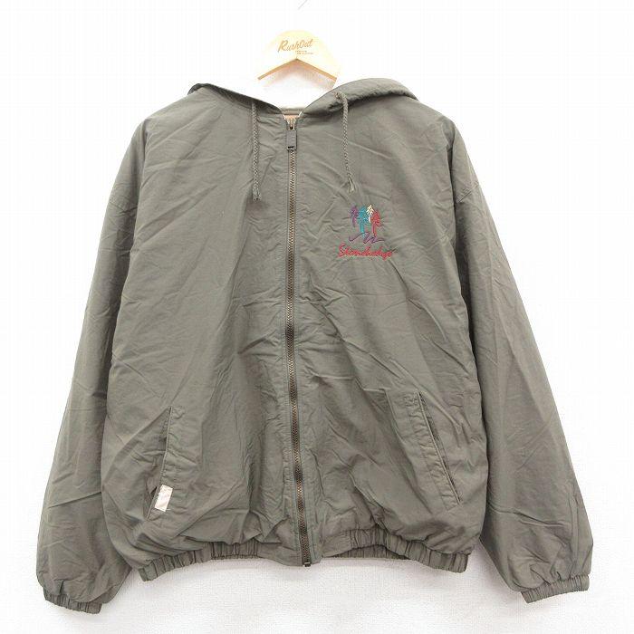 L/古着 長袖 ナイロン ジャケット パーカー メンズ 90年代 90s