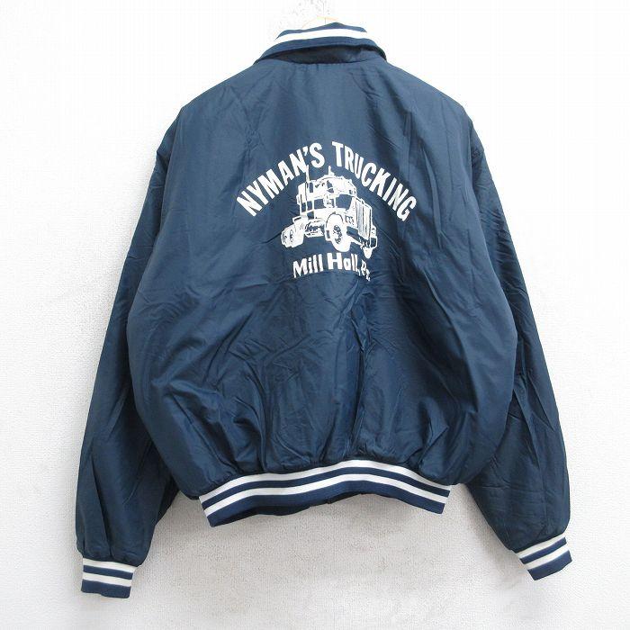 XL/古着 長袖 ナイロン ジャケット メンズ 90年代 90s トラック 襟付き