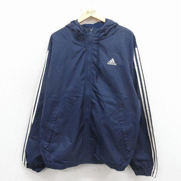 adidas（アディダス） XL/古着 長袖 ナイロン ジャケット パーカー