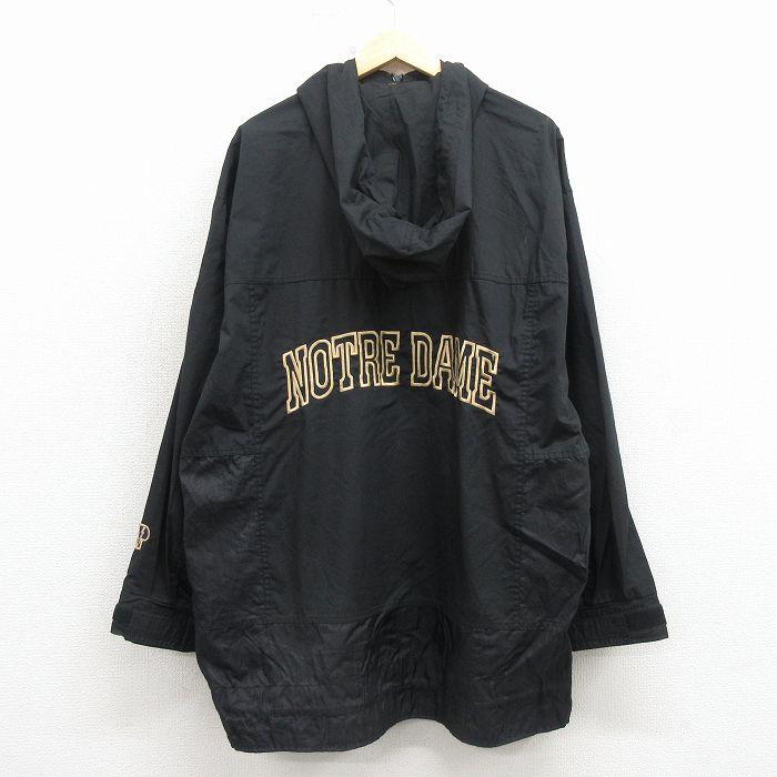 XL/古着 長袖 ハーフジップ ナイロン ジャケット アノラック パーカー