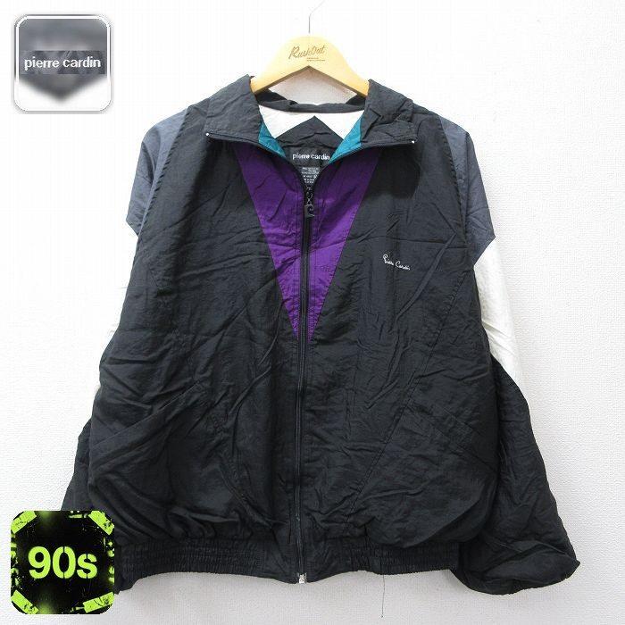 L/古着 ピエールカルダン 長袖 ナイロン ジャケット メンズ 90年代 90s 