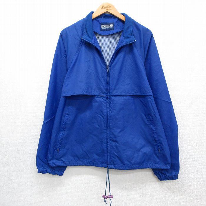 L/古着 ランズエンド 長袖 ナイロン ジャケット メンズ 90年代 90s
