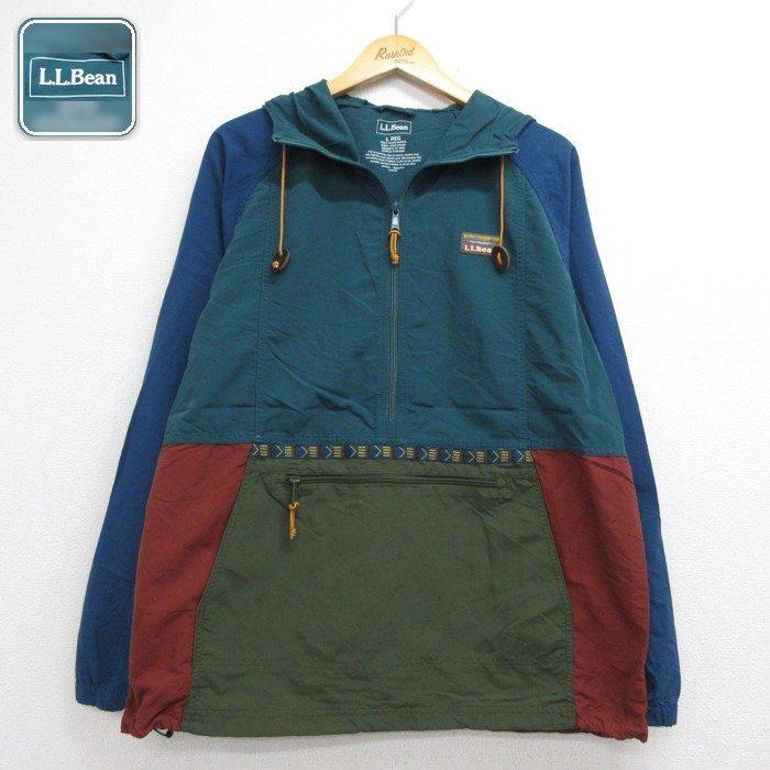 L.L.Bean（エルエルビーン） L/古着 長袖 ナイロン ジャケット ハーフ