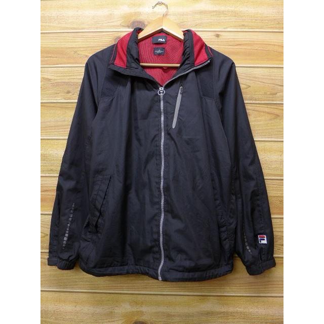M 古着 ジャケット フィラ Fila 黒 ブラック 18jun15 中古 メンズ アウター ジャンパー ブルゾン Our 古着屋rushout 通販 Yahoo ショッピング