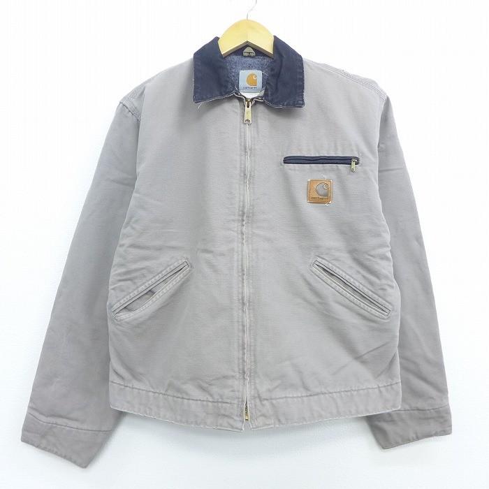 L/古着 長袖 ジャケット 90s カーハート Carhartt ダック地 コットン