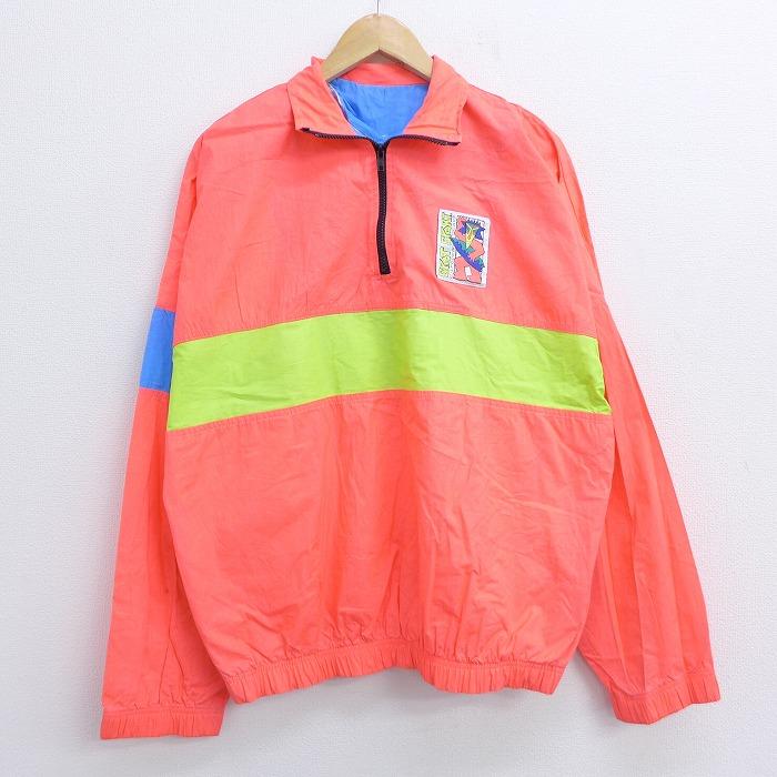 Xl 古着 長袖 ハーフジップ ジャケット 90s スポット スポーツ サーフィン コットン マルチカラー ピンク系 sep02 中古 メンズ アウター Our 古着屋rushout 通販 Yahoo ショッピング