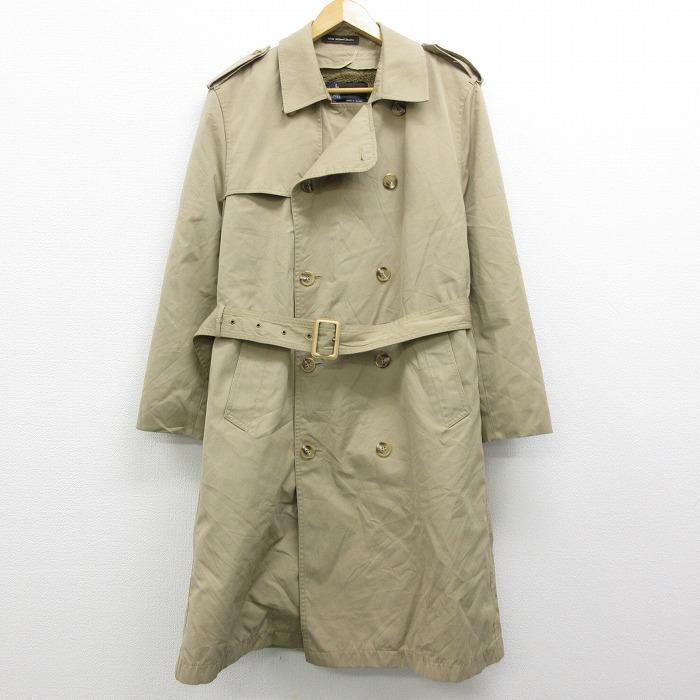 L 古着 長袖 トレンチ コート 90s ロング丈 ベージュ カーキ 内側ボア oct13 中古 メンズ アウター Our 古着屋rushout 通販 Yahoo ショッピング