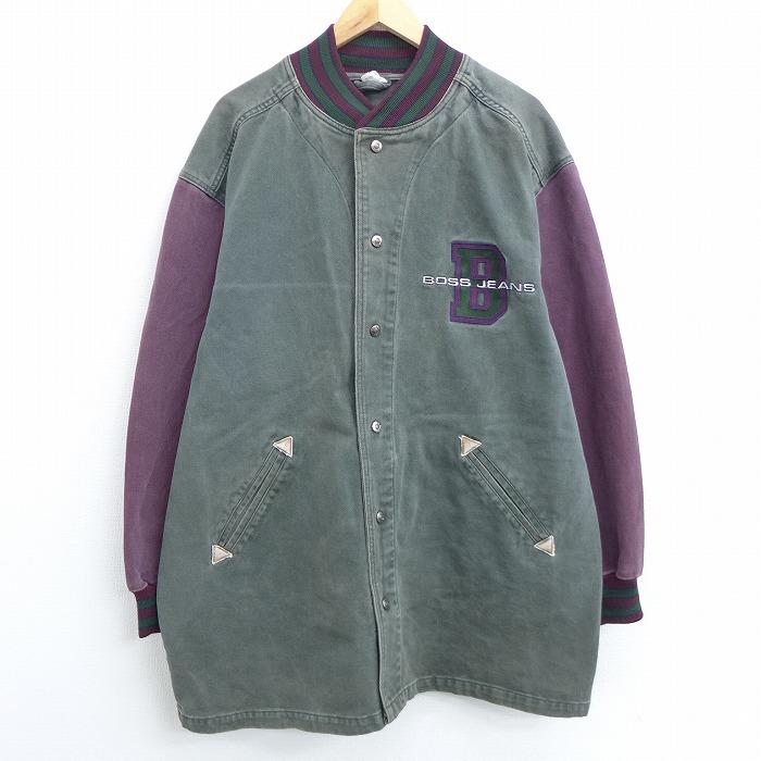 Xl 古着 長袖 ジャケット スタジャン 80s ボス ジーンズ 大きいサイズ ロング丈 ツートンカラー 緑他 グリーン デニム oct16 中古 メンズ アウター ジャンパー Our 古着屋rushout 通販 Yahoo ショッピング