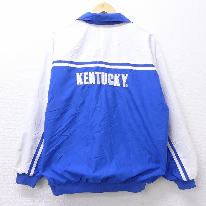 L 古着 長袖 ジャケット ケンタッキー大学 内側メッシュ 青 ブルー nov23 中古 メンズ アウター ジャンパー ブルゾン Our 古着屋rushout 通販 Yahoo ショッピング
