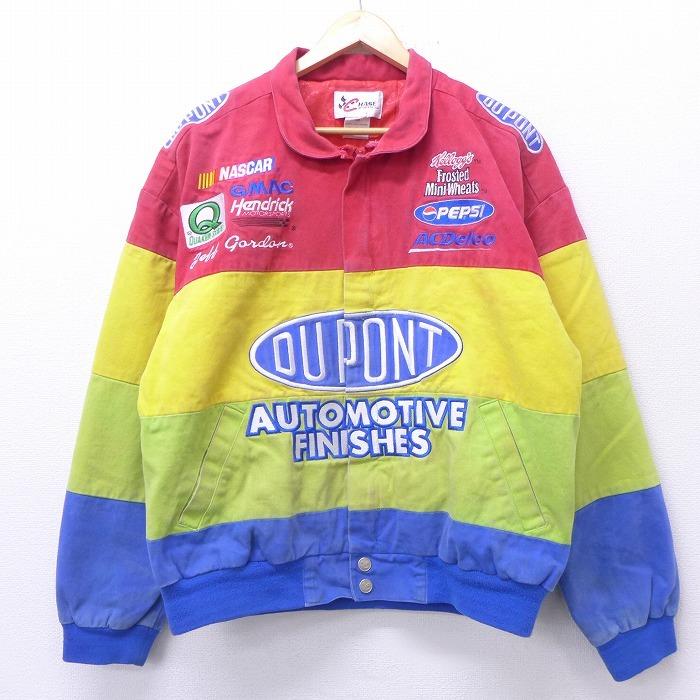 XL/古着 長袖 レーシング ジャケット 00s DUPONT NASCAR 企業広告 
