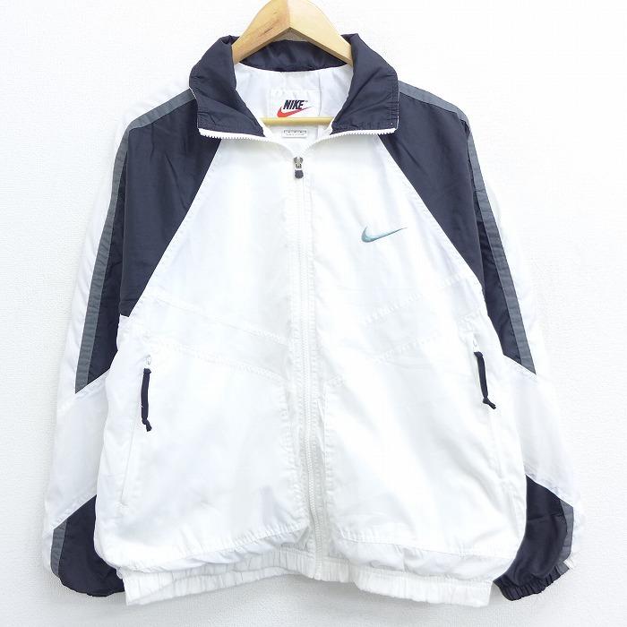 Xl 古着 長袖 ジャケット 90s ナイキ Nike ワンポイントロゴ ラグラン マルチカラー 白他 ホワイト 21jan14 中古 メンズ アウター ジャンパー ブルゾン Our 古着屋rushout 通販 Yahoo ショッピング