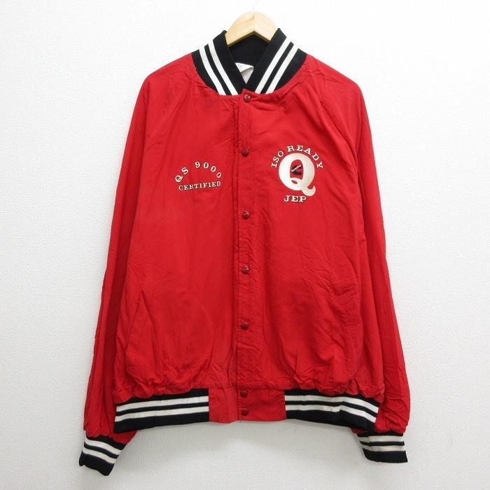 Xl 古着 長袖 ジャケット 90s Q 刺繍 ラグラン 大きいサイズ 赤 レッド 21feb04 中古 メンズ アウター ジャンパー ブルゾン Our 古着屋rushout 通販 Yahoo ショッピング