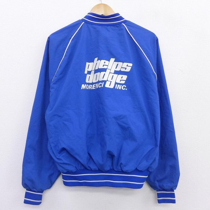 XL/古着 長袖 ジャケット 80s キングルイ phelps dodge ラグラン 青 