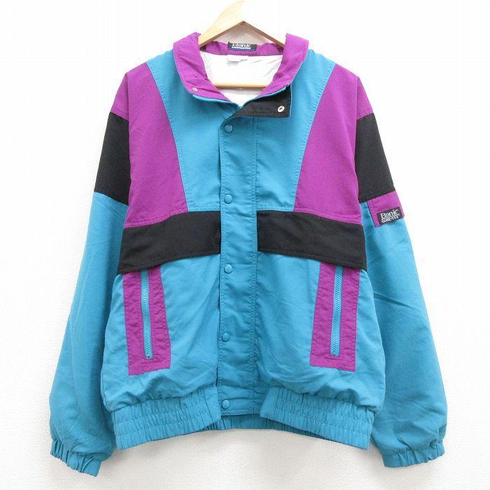 L 古着 長袖 ジャケット メンズ 90s Etonic ゴアテックス マルチカラー 紫他 パープル 21sep22 中古 アウター ジャンパー ブルゾン Our 古着屋rushout 通販 Yahoo ショッピング
