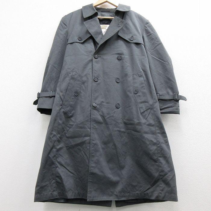 L 古着 長袖 トレンチ コート メンズ 90s ロング丈 濃グレー 21nov17 中古 アウター Our 古着屋rushout 通販 Yahoo ショッピング