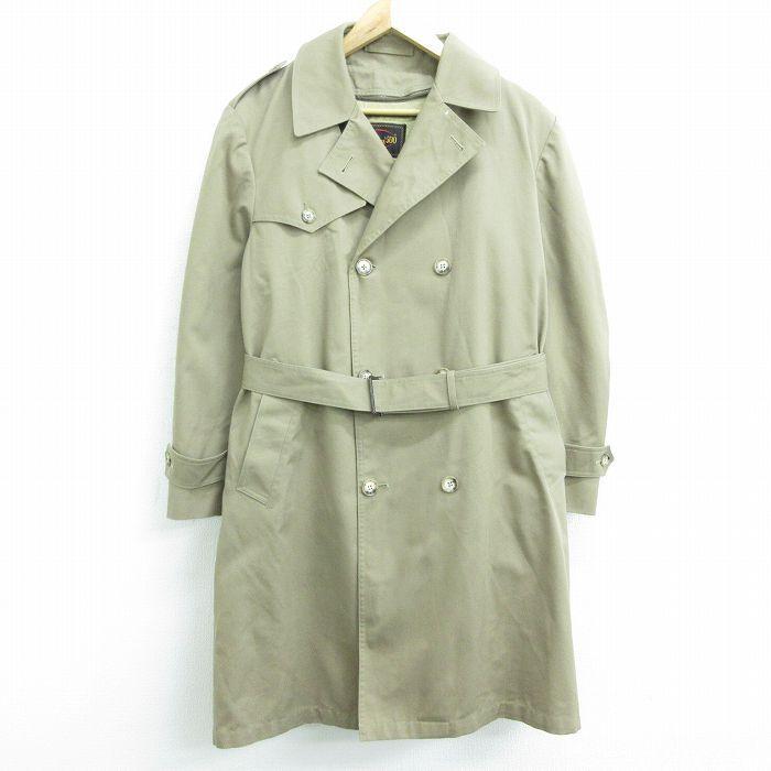 L 古着 長袖 トレンチ コート メンズ 80s ロング丈 ベージュ カーキ 内側ボア 21dec07 中古 アウター Our 古着屋rushout 通販 Yahoo ショッピング