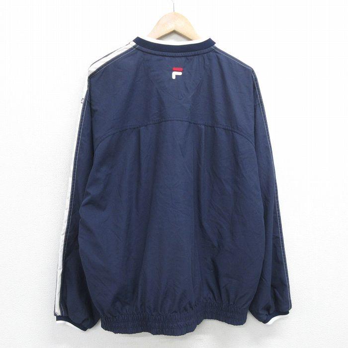 XL/古着 フィラ FILA 長袖 ジャケット メンズ 90s ゴルフ ラグラン Vネック 紺 ネイビー 23dec18 中古 アウター ジャンパー ブルゾン｜furugiyarushout｜02