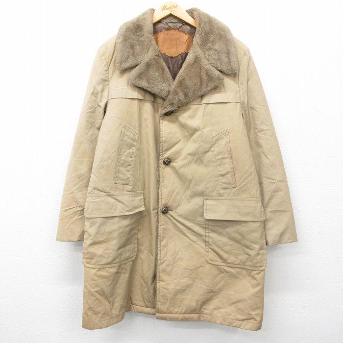 古着 カベラス 裏ボア カバーオール ミニタリージャケット ベージュ XL 古着 カベラス 裏ボア カバーオール ミニタリージャケット