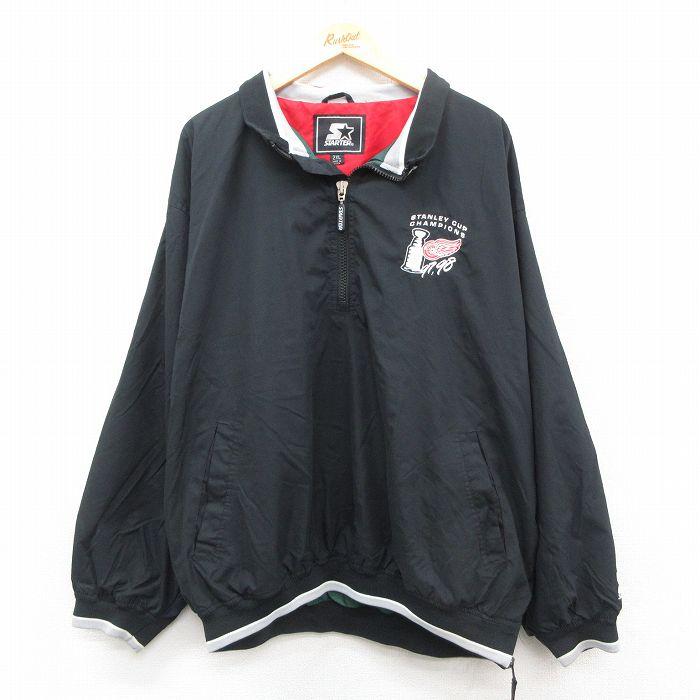 XL/古着 スターター 長袖 ハーフジップ ジャケット メンズ 90s NHL 