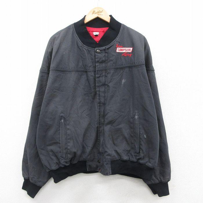 XL/古着 長袖 ダービー ジャケット メンズ 80s シンプソン レーシング