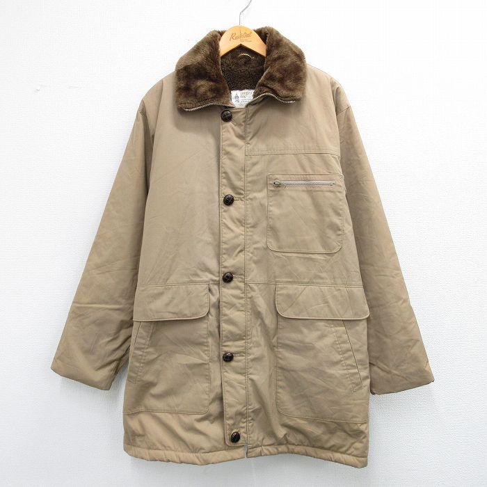 XL/古着 ロンドンフォグ 長袖 コート メンズ 80年代 80s ロング丈 ベージュ 内側ボア【spe】 25nov15 XL/古着 ロンドンフォグ 長袖 コート メンズ 80年代 80s ロング丈