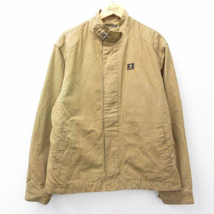 y127【Timberland】刺繍ロゴ ミリタリージャケット【メンズ2XL】 Timberland（ティンバーランド） XL/古着 長袖 ジャケット メンズ 00
