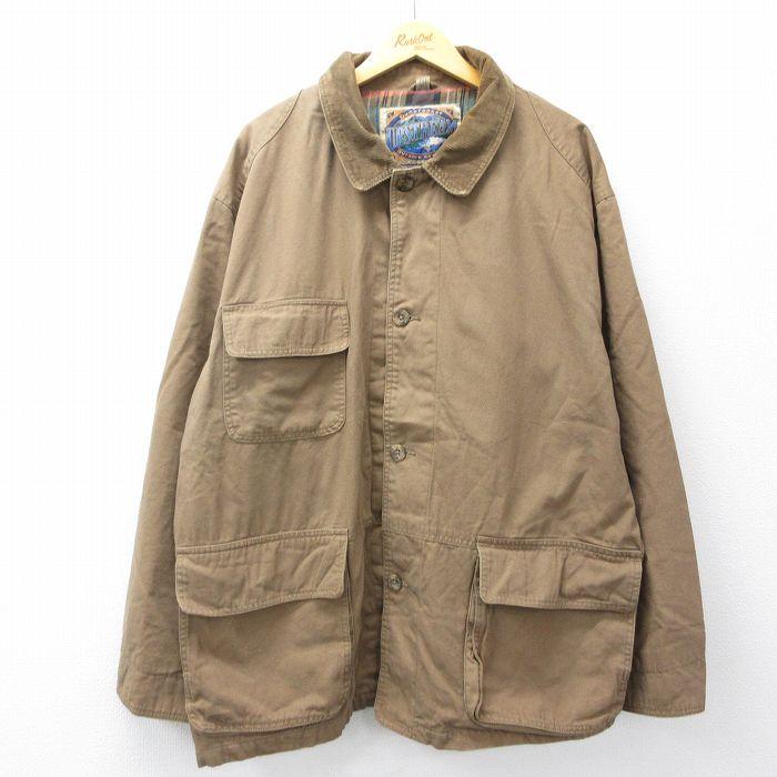 XL/古着 Dunbrooke 長袖 ジャケット メンズ 00年代 00s ダック地 襟 