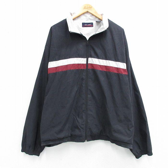 L/古着 長袖 ガウン ショップコート メンズ 80s ヘリンボーン ロング丈