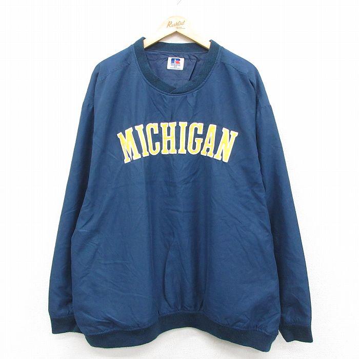 XL/古着 ラッセル 長袖 ジャケット メンズ 00年代 00s ミシガン 大きい