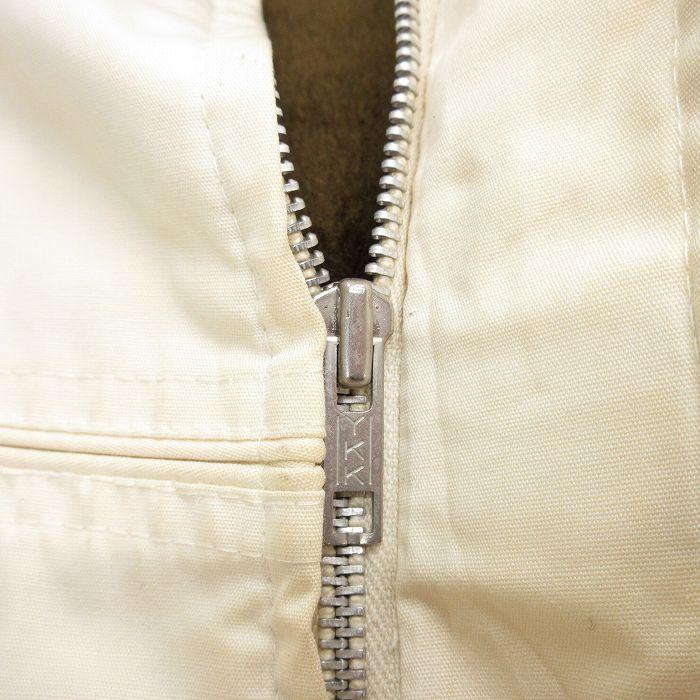 XL/古着 長袖 ダービー ジャケット メンズ 80年代 80s 生成り 内側ボア