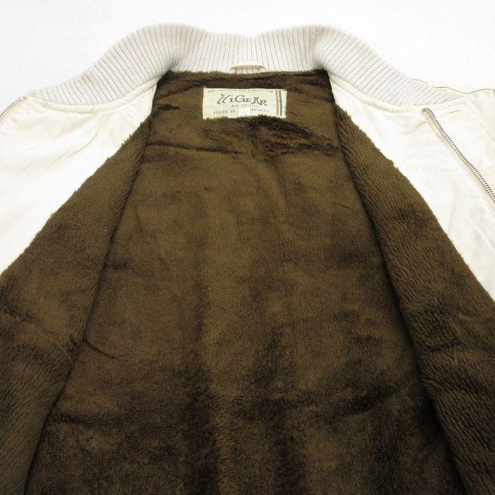 XL/古着 長袖 ダービー ジャケット メンズ 80年代 80s 生成り 内側ボア