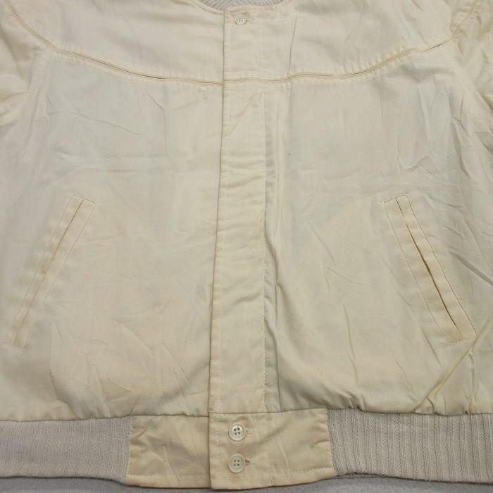 XL/古着 長袖 ダービー ジャケット メンズ 80年代 80s 生成り 内側ボア