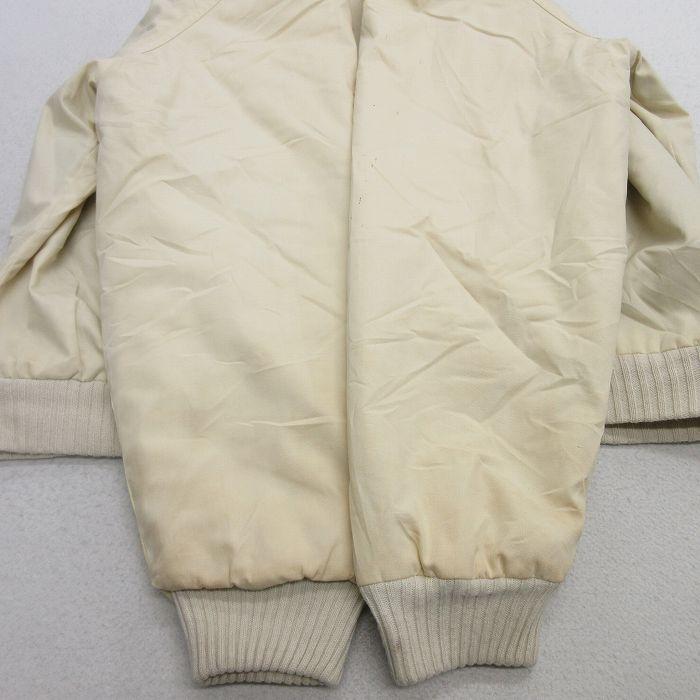 XL/古着 長袖 ダービー ジャケット メンズ 80年代 80s 生成り 内側ボア