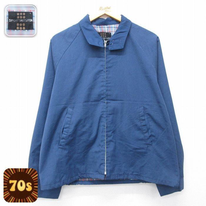 XL/古着 長袖 ジャケット スイングトップ メンズ 70年代 70s ラグラン