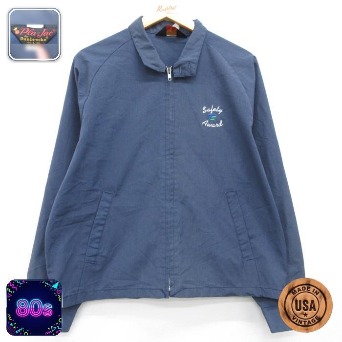 XL/古着 Dunbrooke 長袖 ジャケット スイングトップ メンズ 80年代 80s