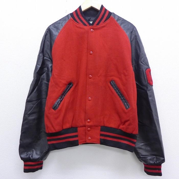 L 古着 長袖 スタジャン 90s ブルドッグス ラグラン ウール 赤 レッド 19dec09 中古 メンズ アウター ジャンパー ブルゾン Oust 古着屋rushout 通販 Yahoo ショッピング