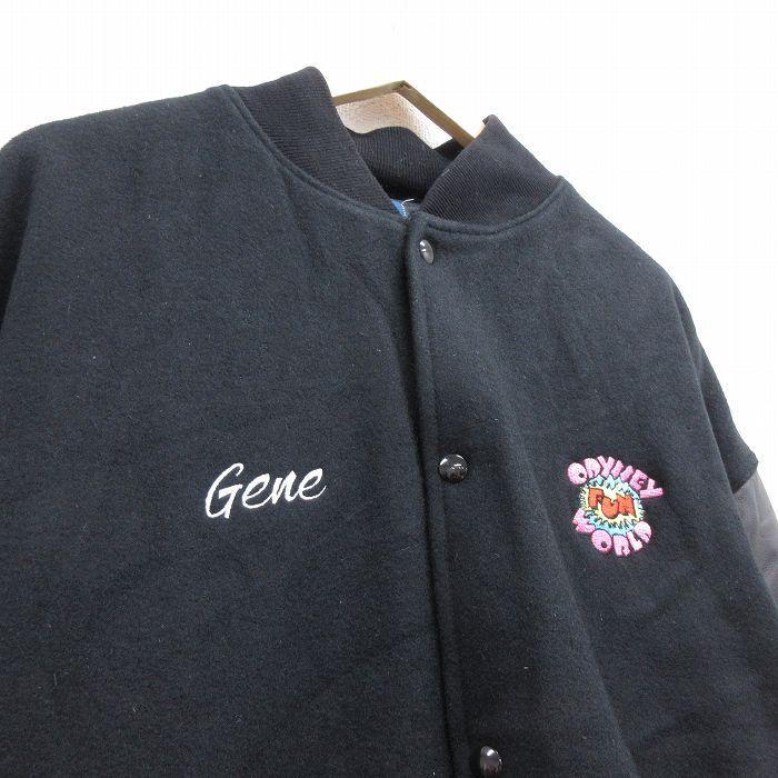 90s スタジャン 鷲 個性派 XL メンズ ビッグサイズ F4 刺繍 古着