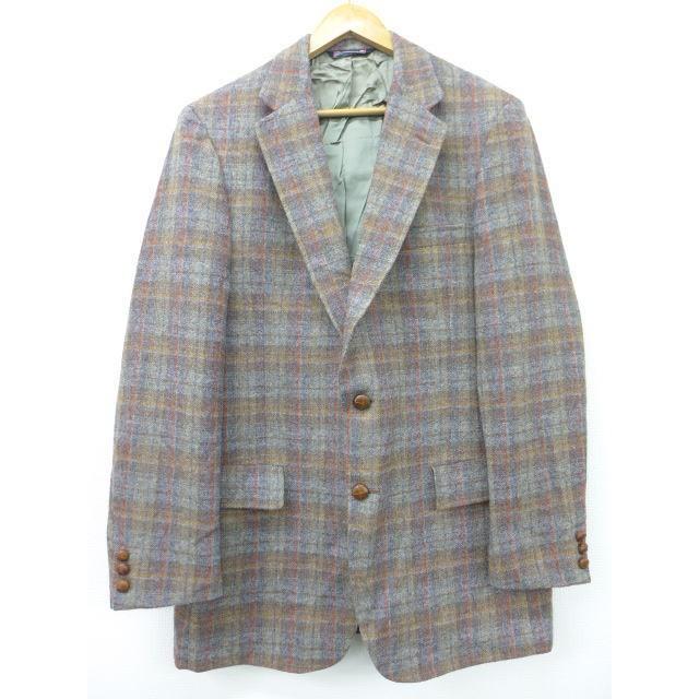 M 古着 テーラード ジャケット ウール 茶他 ブラウン チェック 18dec10 中古 メンズ アウター Outa 古着屋rushout 通販 Yahoo ショッピング