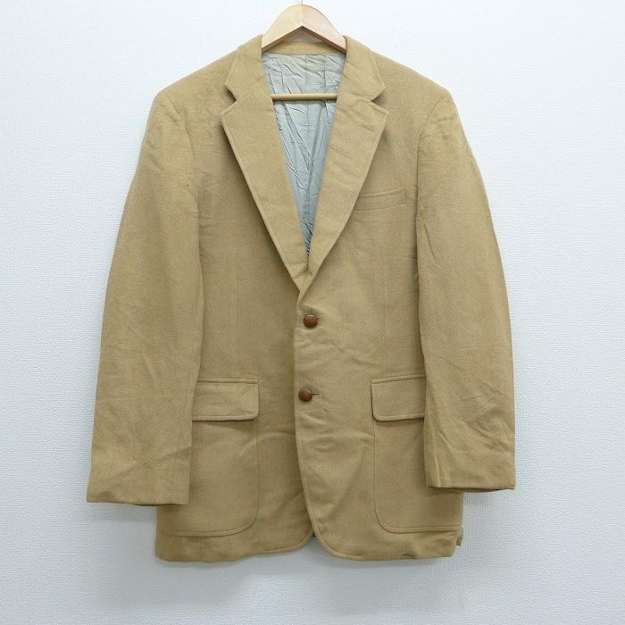L 古着 長袖 テーラード ジャケット 80s ウール ベージュ カーキ jan15 中古 メンズ アウター Outa 古着屋rushout 通販 Yahoo ショッピング