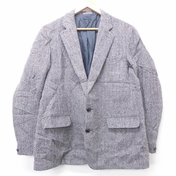 L 古着 長袖 テーラード ジャケット ハリスツイード Harris Tweed ウール グレー oct21 中古 メンズ アウター Outa 古着屋rushout 通販 Yahoo ショッピング